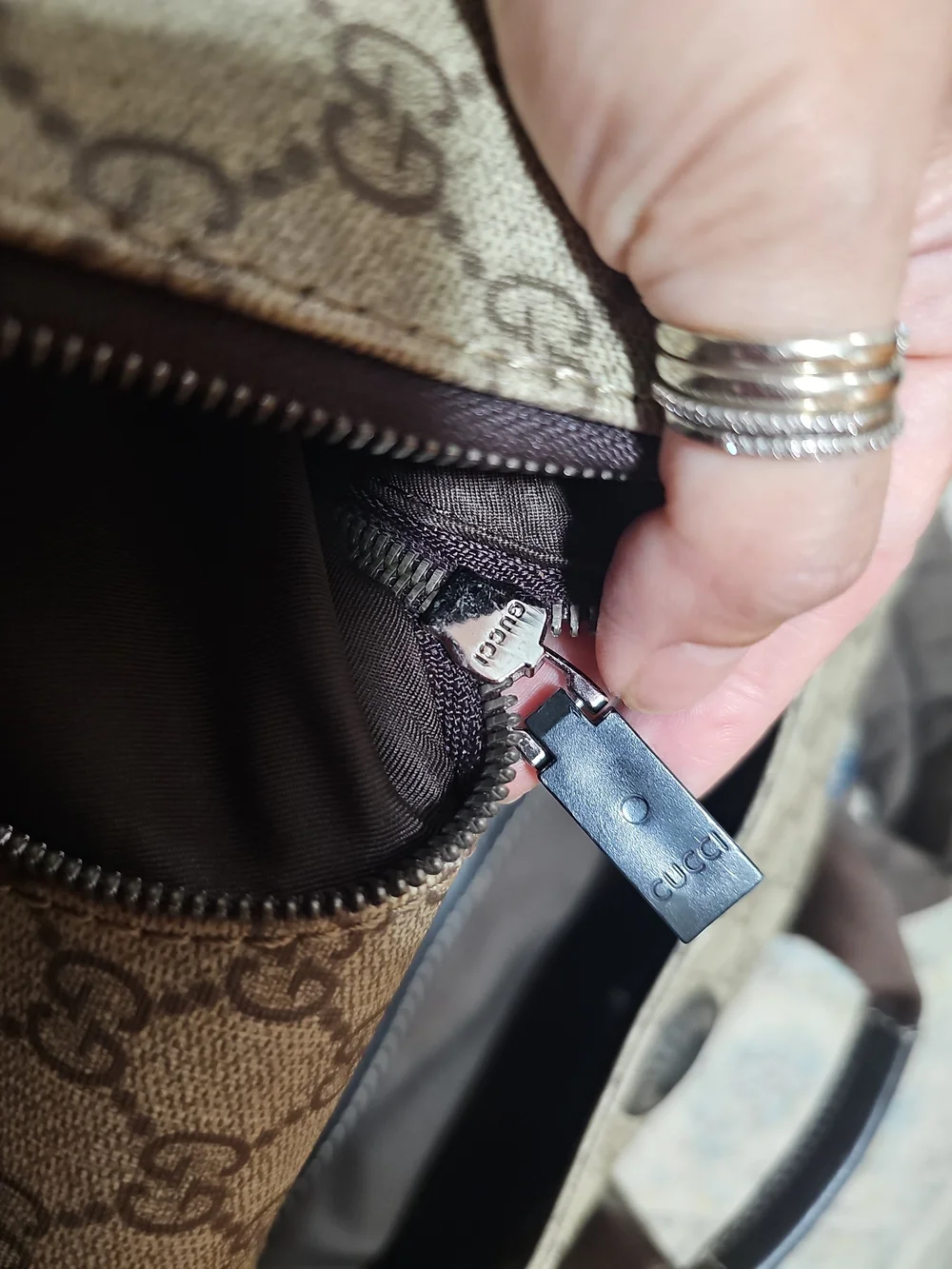 Gucci Beige/Brown GG Supreme Canvas Interlocking G Backpack